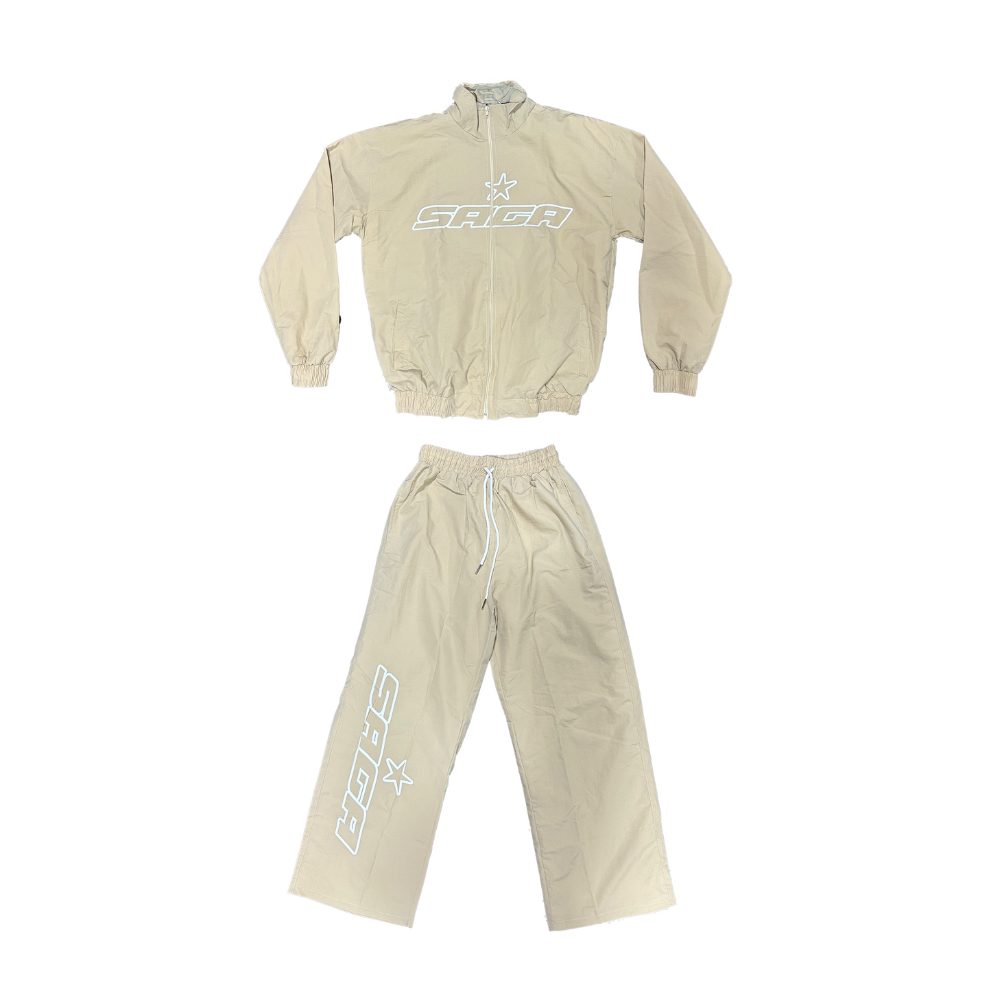 Cream Nylon Saga Set