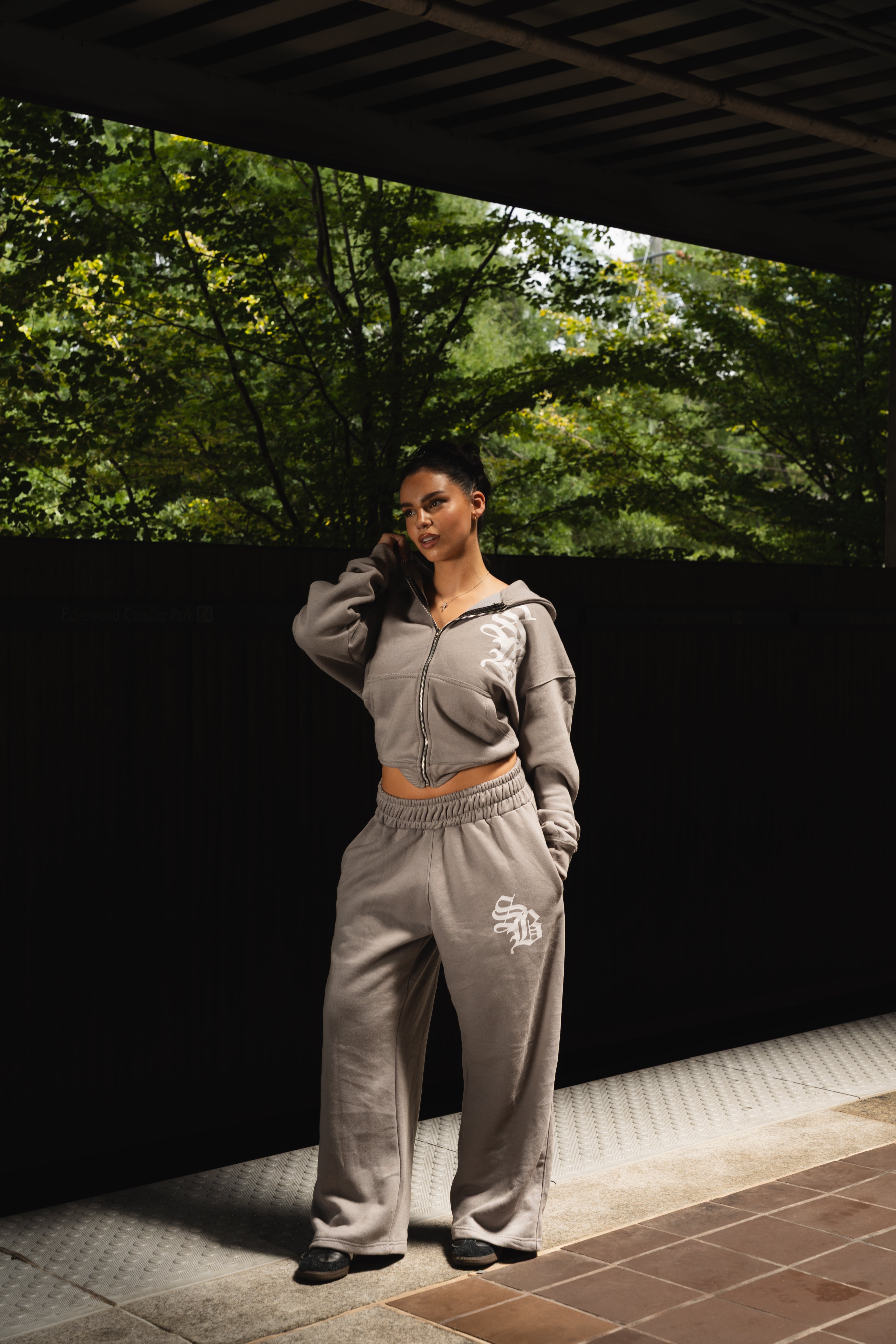 Gray Medieval Zip -Up