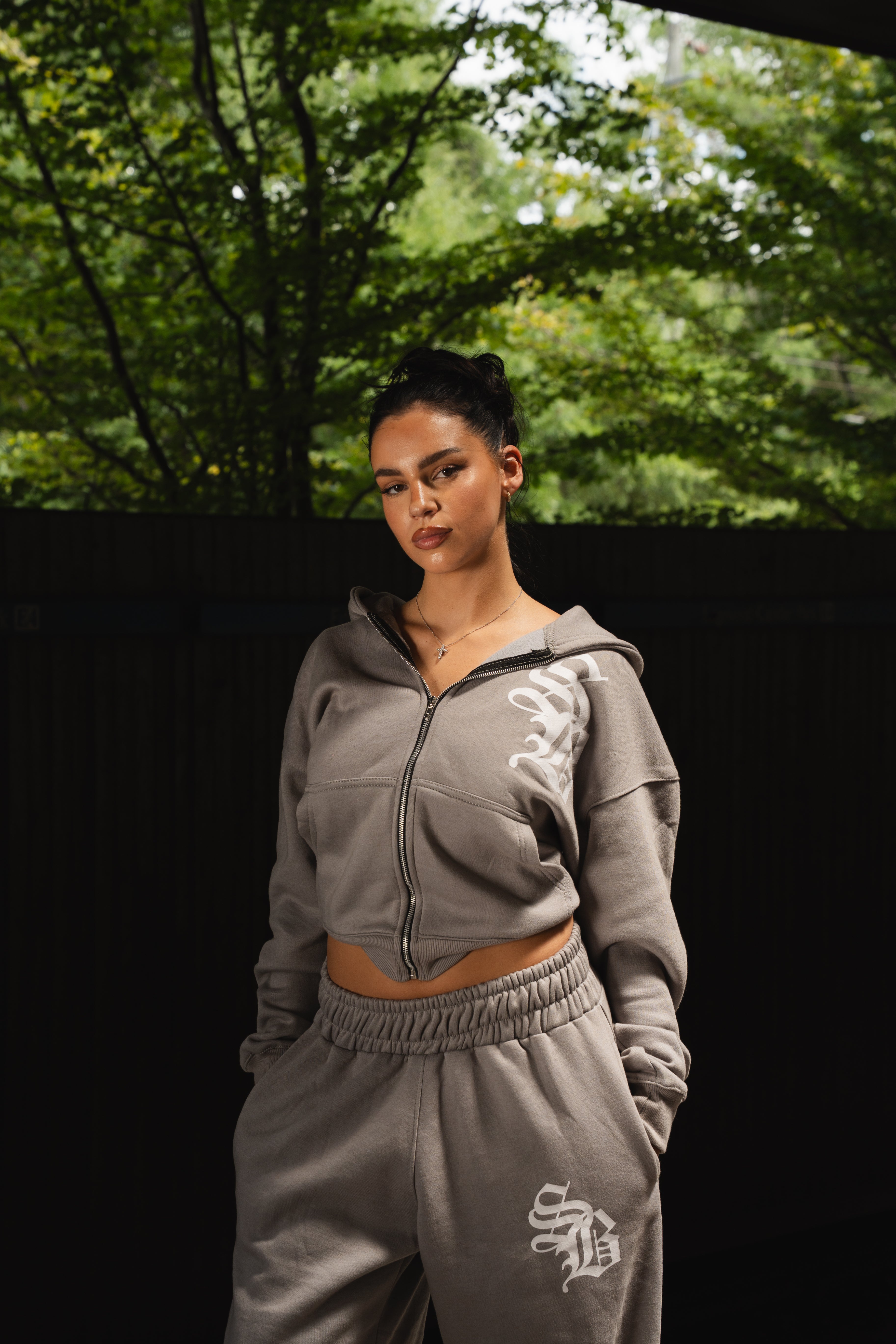 Gray Medieval Zip -Up