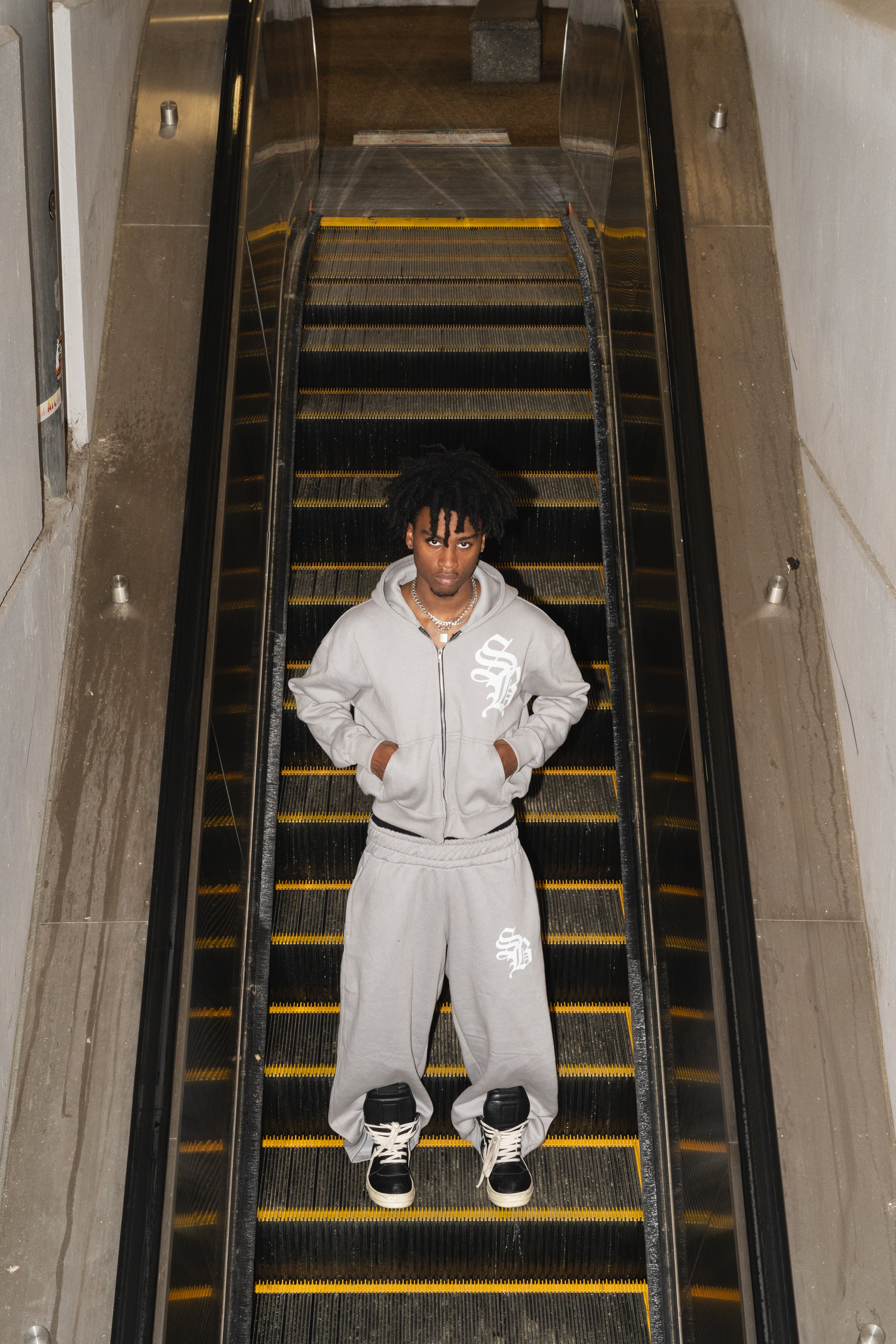 Gray Medieval Zip -Up
