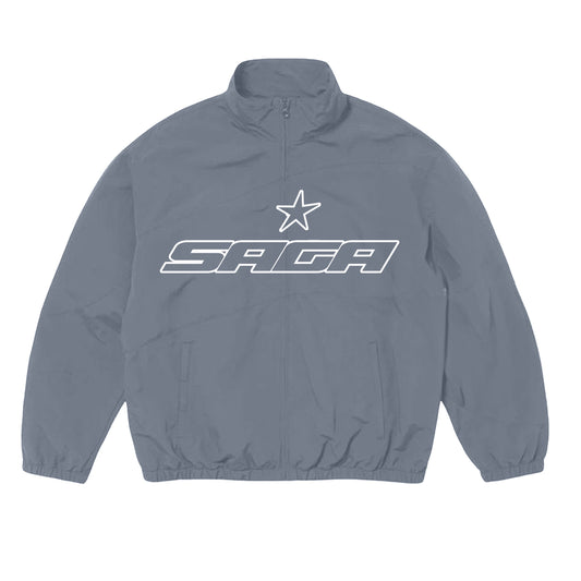 Gray Saga Nylon Zip UP