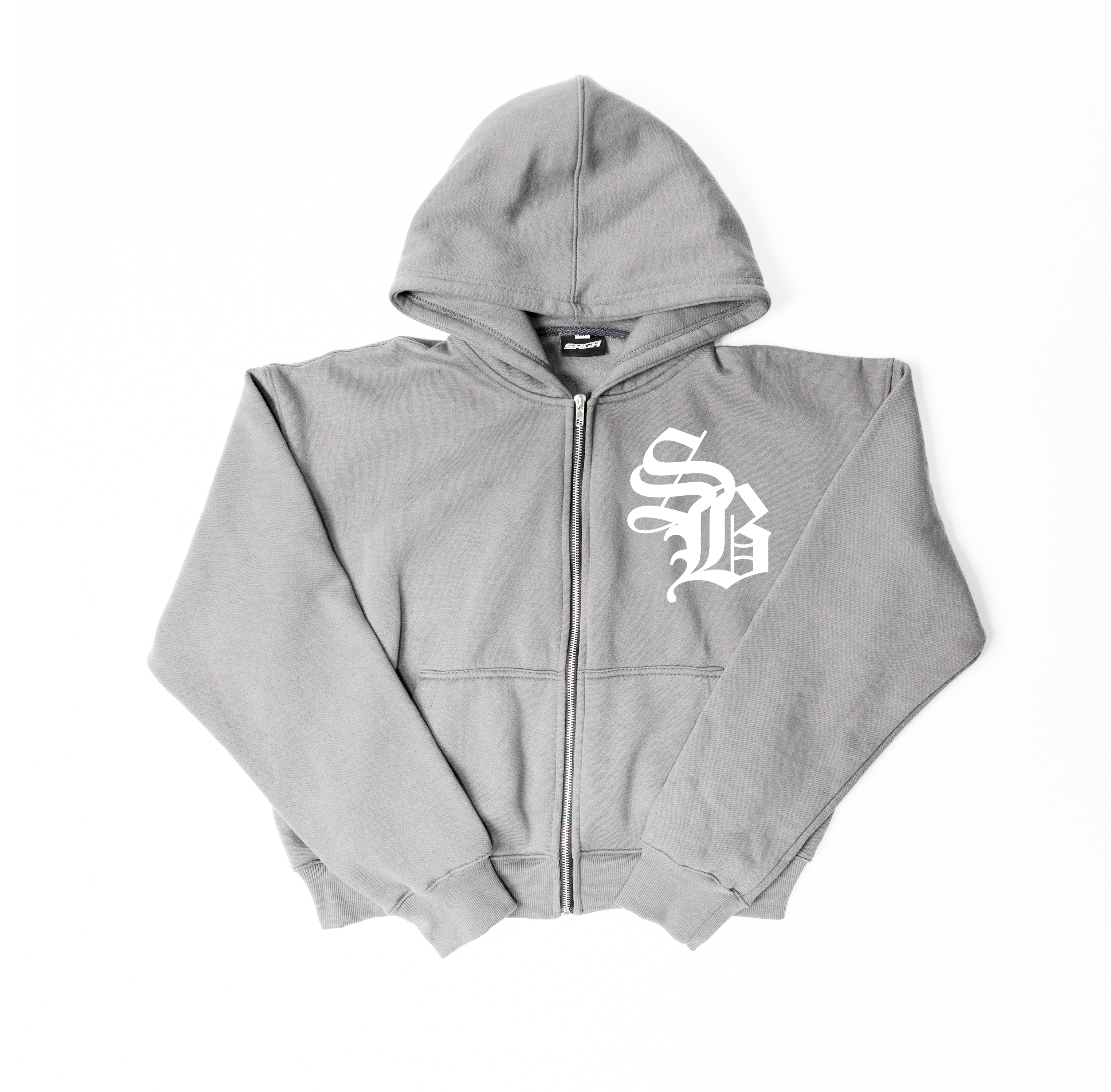 Gray Medieval Zip -Up