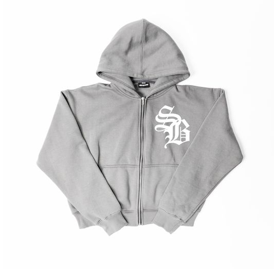 Gray Medieval Zip -Up