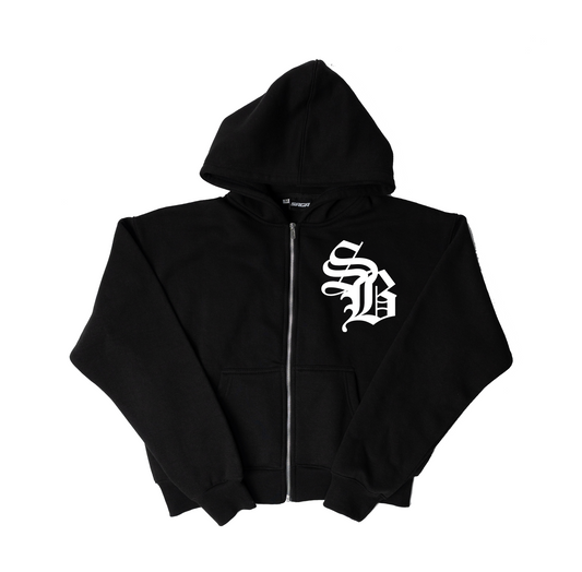 Black Sadboy Medieval Zip -Up